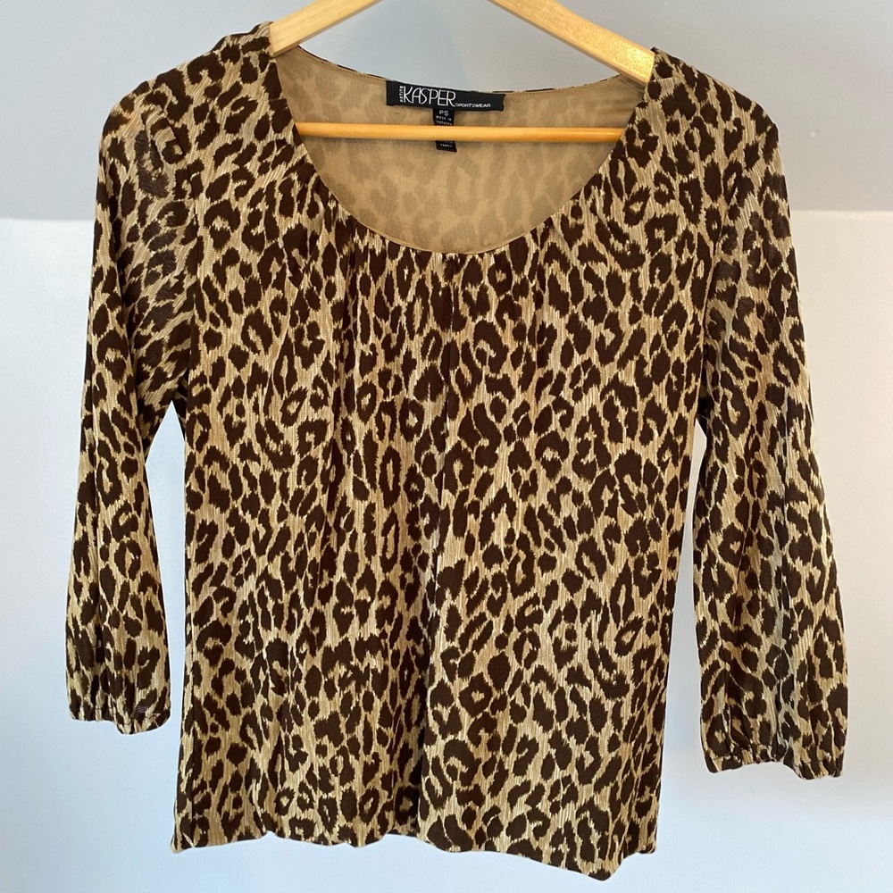 Petite Kasper Sportswear 3/4 Sleeve Top